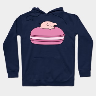 Pig and Giant Pink Macaroon Hoodie